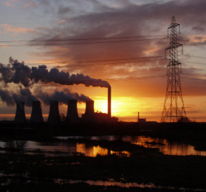 Emissions from a coal fired power station in England