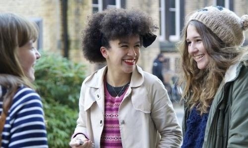 Prospective students at an open day