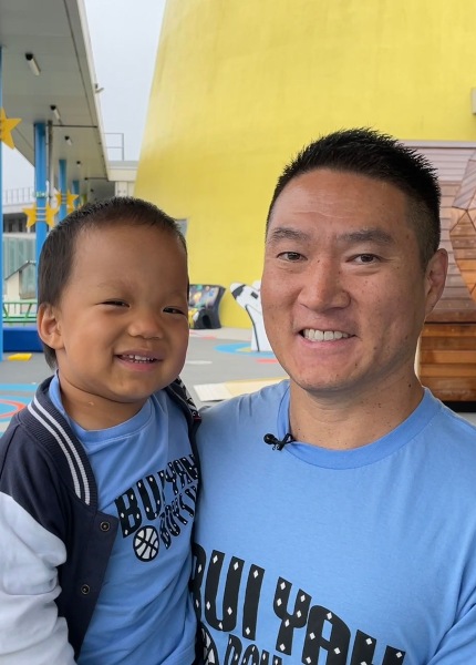 Hunter Syndrome patient Ollie Chu and his dad Ricky