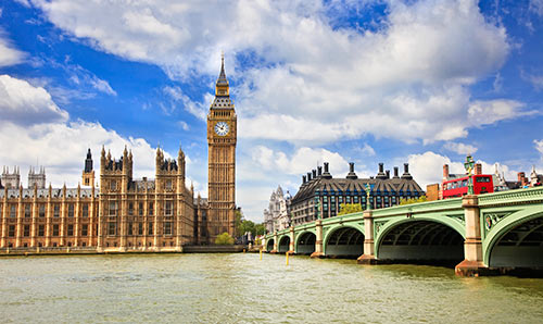 Houses of Parliament and River Thames 
