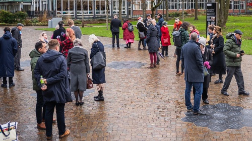 Attendees explore Bicentenary Way.