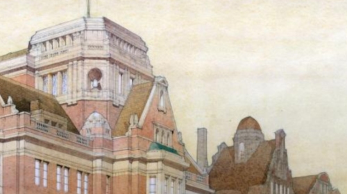 Colour sketch of Sackville Street Building.