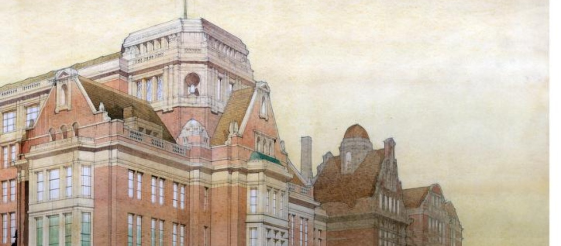 Colour sketch of Sackville Street Building.