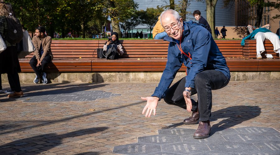 Ben Elton visits Bicentenary Way.