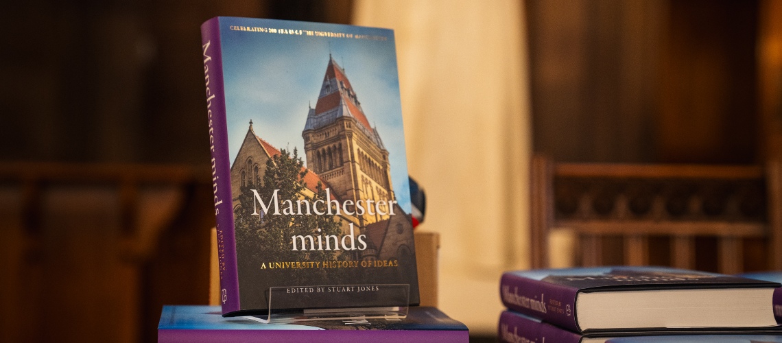'Manchester minds' book on display.