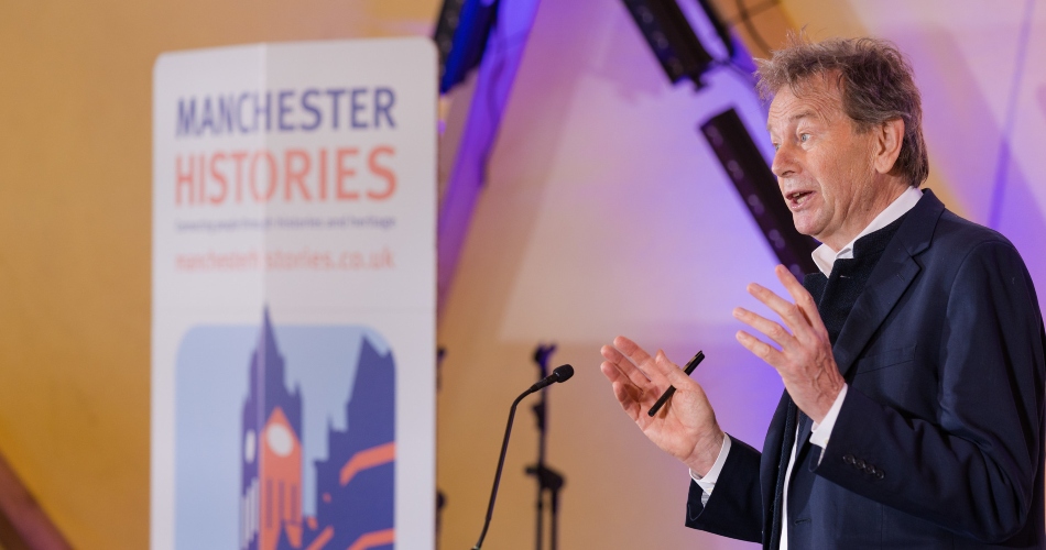 Professor Michael Wood gives a talk as part of the Manchester Histories celebrations.