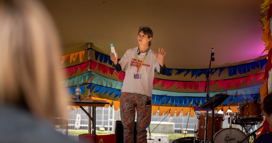 Dr Zoe Hodson gives a talk on the menopause. 