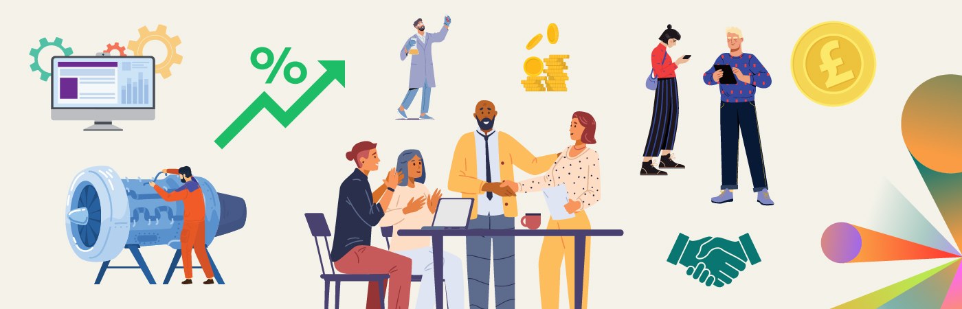 The University's finances at a glance infographic elements