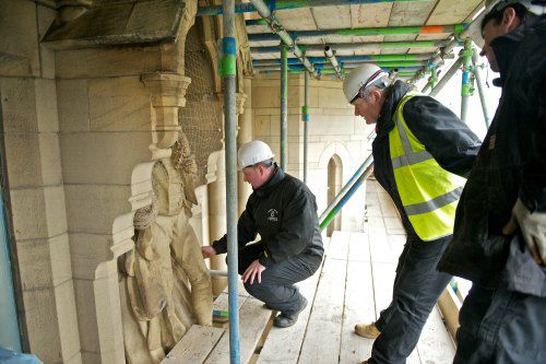 Arch tower workers