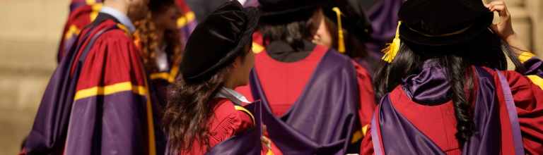 Graduates in robes