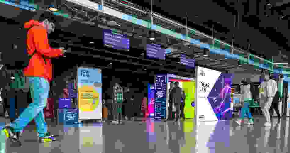 Full-width image of the Ideas Lab pop-up exhibition.