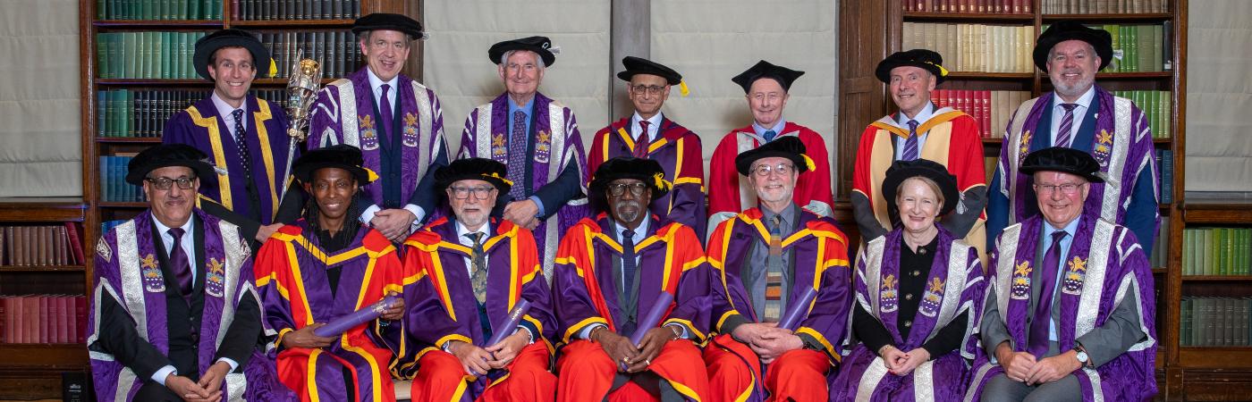 Group of honorary graduands from The University of Manchester