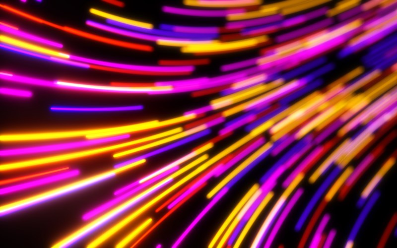 Abstract neon energy lines