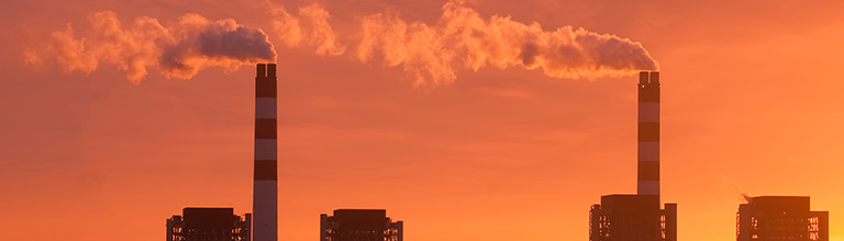 Factories billowing out smoke