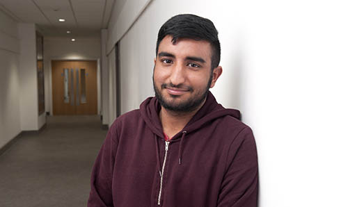 Student Hamza, a recipient of donor support