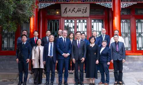 President and Vice-Chancellor Professor Duncan Ivison with University colleagues and partners during a visit to China.
