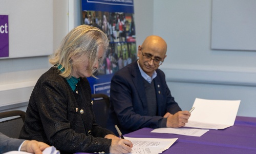 Dr Natalie Roberts (MSF) and Professor Nalin Thakkar