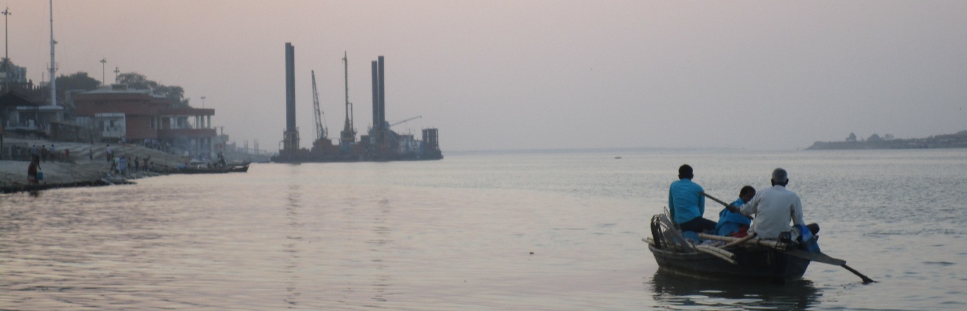 Evening shot of water taxi. Photo credit: Dr David Polya, Professor of Environment Geochemistry.