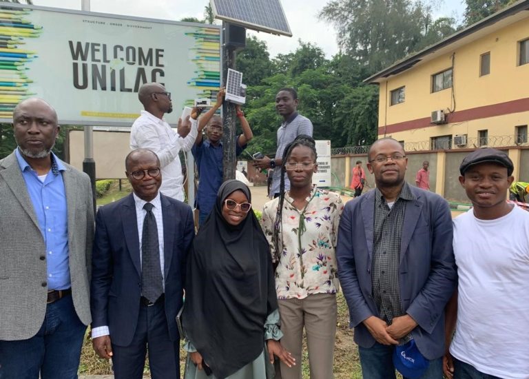 Colocation and validation of a locally manufactured sensor at the University of Lagos, Nigeria.