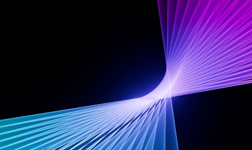 Abstract image of lasers coming together