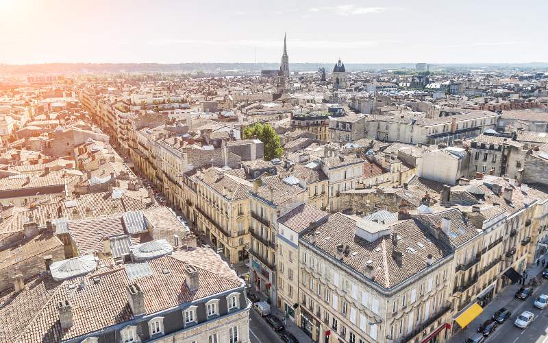 Aerial view of Bordeaux