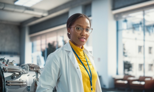 PhD student in the lab