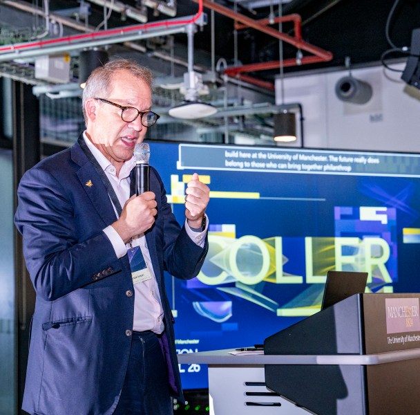 Professor Duncan Ivison speaking at the Coller AI Competition.