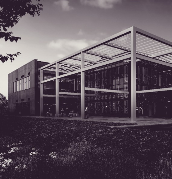 A modern building