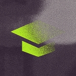 Icon of a graduation cap on a dark grainy background