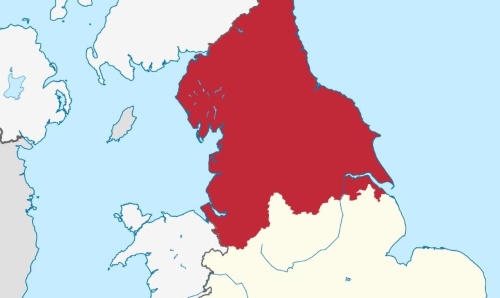 Map of the UK with north highlighted 