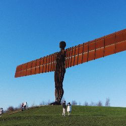 The Angel of the North in Gateshead, UK. 