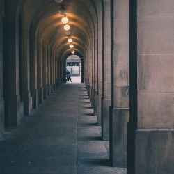 An archway in Manchester City Centre.