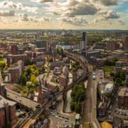 Manchester cityscape. 