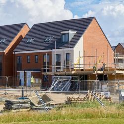 A construction site for new housing in England. 