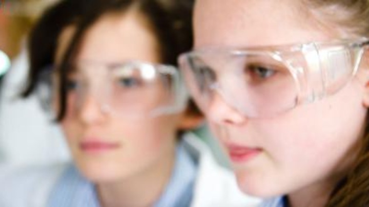 Students in lab coats