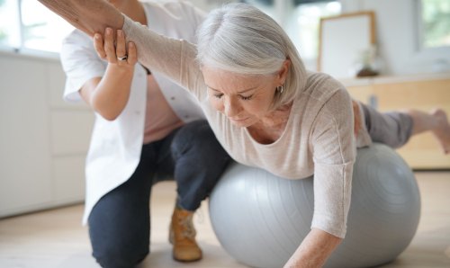 Woman doing physio