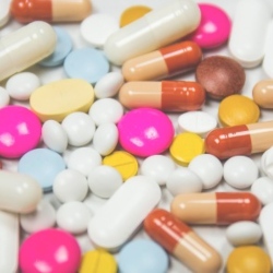 Multi coloured drugs. Photo by freestocks on Unsplash.