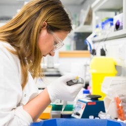 Woman working in lab