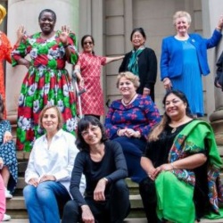 The women who worked on the exhibition