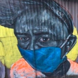 Wall art in Kenya slums