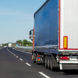 Lorry on a road