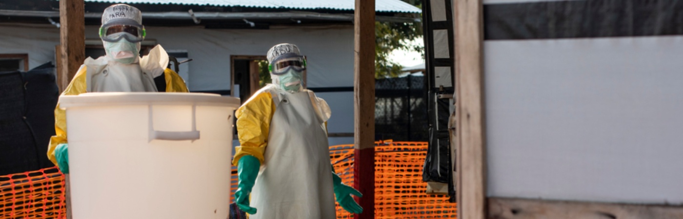 Medics working during Ebola outbreak