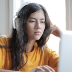 Girl with laptop