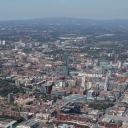 Aerial view of Manchester