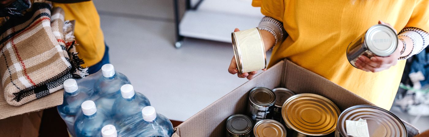 Supplies at a foodbank