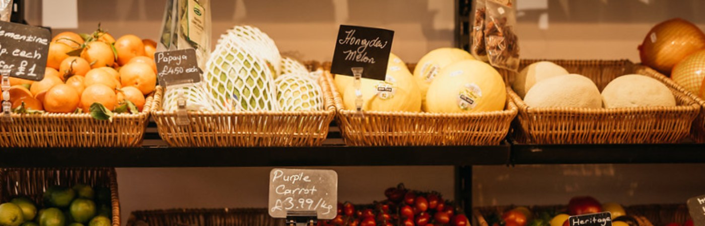 Food at a market. Image courtesy of OLIO/AnnabelStaffPhotography