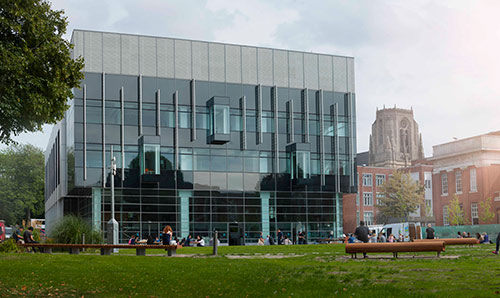 View of the learning commons building