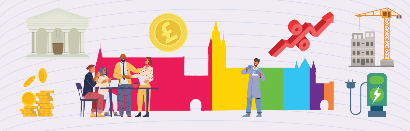 The University's finances at a glance infographic elements