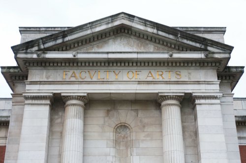 The neoclassical building was originally named the Faculty of Arts Building