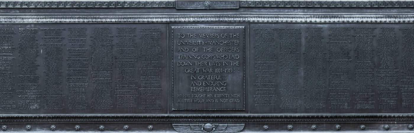 World War I memorial at The University of Manchester